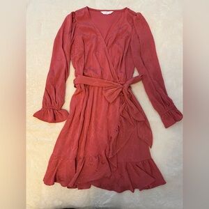 LC Lauren Conrad Red Wrap Dress